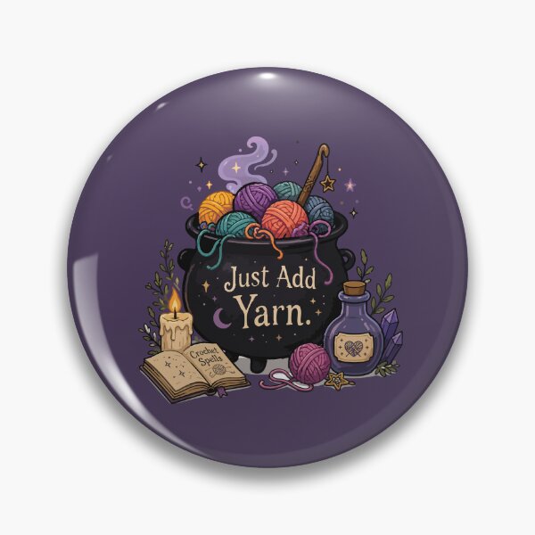 Item preview, Just Add Yarn Funny Crochet Witch Cauldron designed and sold by SimplePoDesign.