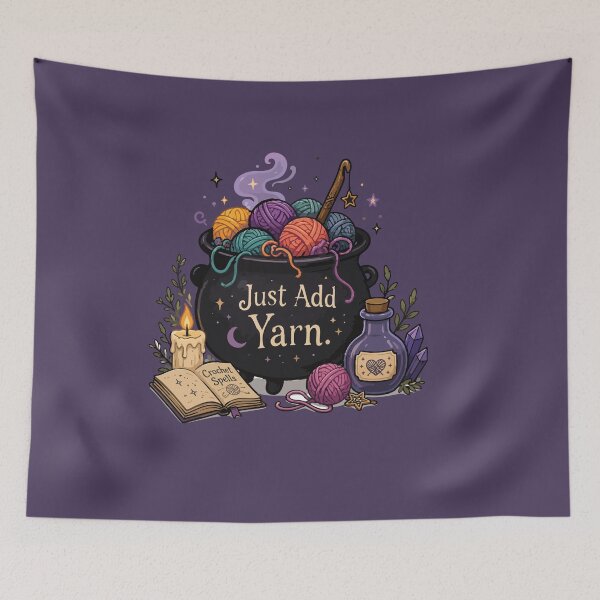 Item preview, Just Add Yarn Funny Crochet Witch Cauldron designed and sold by SimplePoDesign.