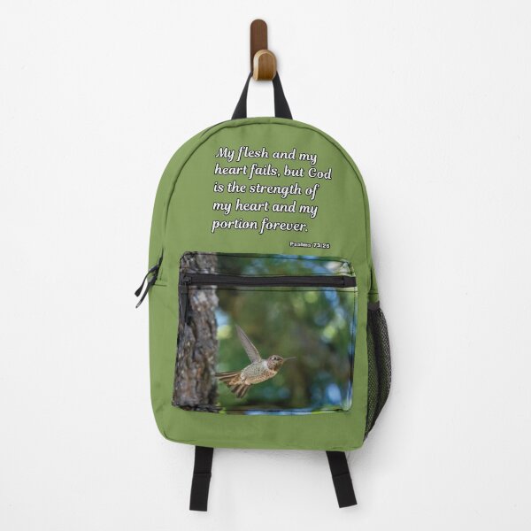 Item preview, Psalms 73:26 God Is The Strength - Hummingbird Photograph designed and sold by InsprtnlArtbyDP.