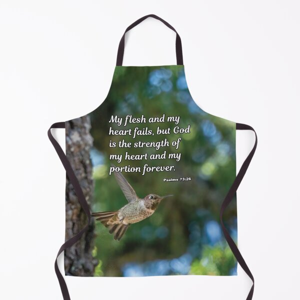 Item preview, Psalms 73:26 God Is The Strength - Hummingbird Photograph designed and sold by InsprtnlArtbyDP.