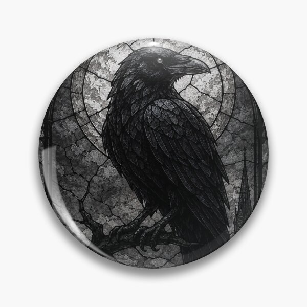Item preview, Raven In A Stained Glass Window   designed and sold by Dr Voodoo.