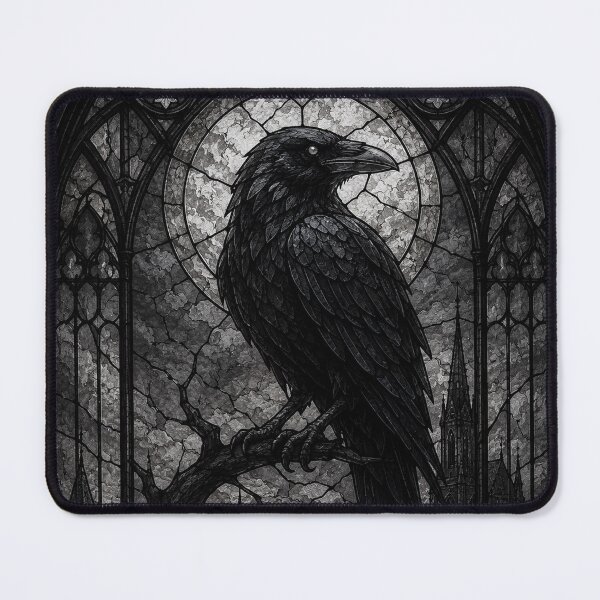 Item preview, Raven In A Stained Glass Window   designed and sold by Dr Voodoo.