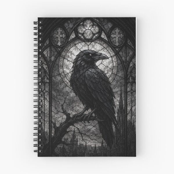 Item preview, Raven In A Stained Glass Window   designed and sold by Dr Voodoo.