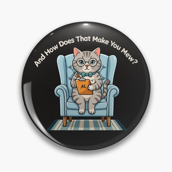 Item preview, And How Does That Make You Mew Funny Cat Psychologist Sticker designed and sold by Andreza NativeHue Oficial.