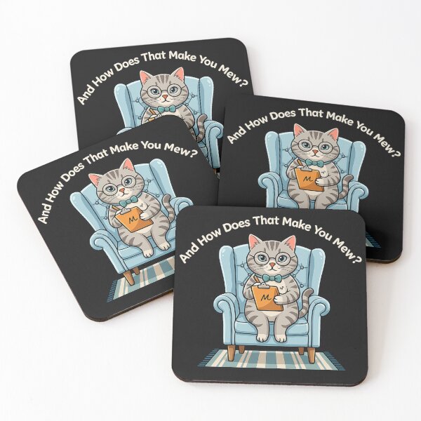 Item preview, And How Does That Make You Mew Funny Cat Psychologist Sticker designed and sold by Andreza NativeHue Oficial.