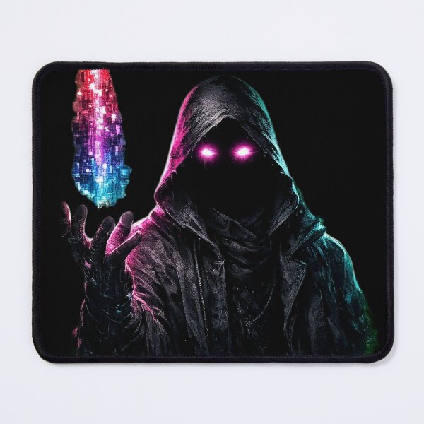 Item preview, Dark Hooded Mage With Glowing Neon Crystal designed and sold by Munib320.