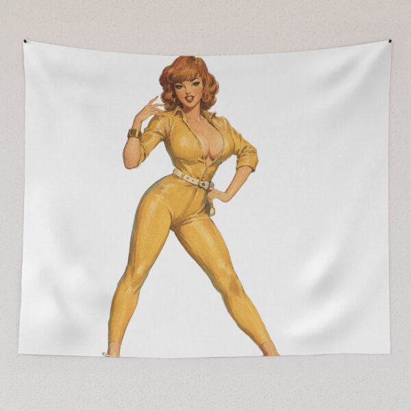Item preview, Retro April O'Neil Pin-Up – Vintage TMNT Inspired Glamour Art designed and sold by Cosplayvintage.