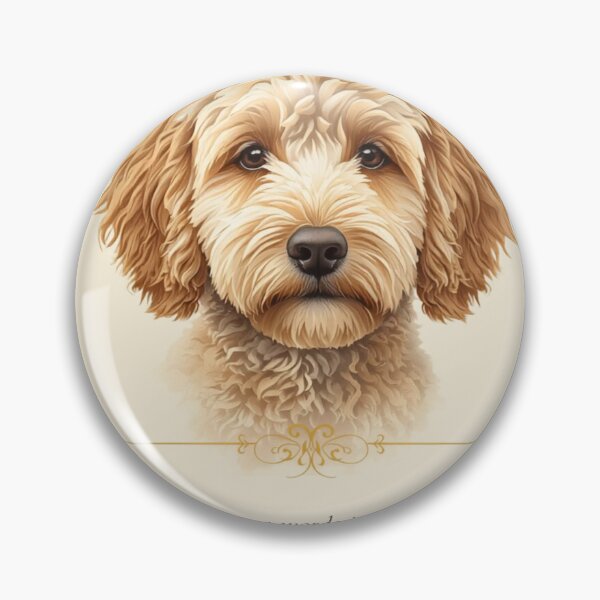 Item preview, "Goldendoodle Portrait Love Quote Print" designed and sold by WaggingTailsCo.