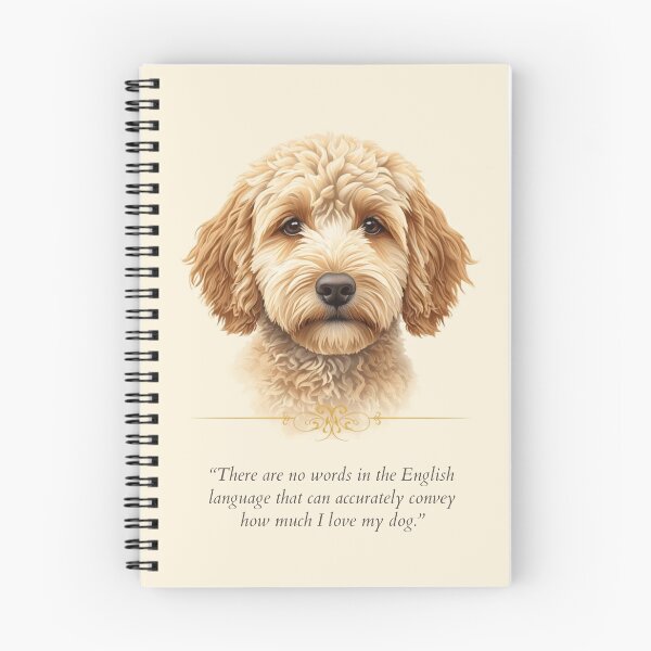 Item preview, "Goldendoodle Portrait Love Quote Print" designed and sold by WaggingTailsCo.