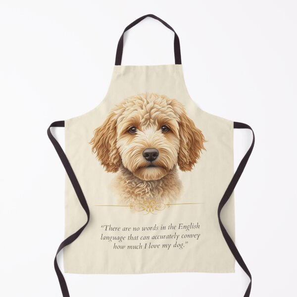Item preview, "Goldendoodle Portrait Love Quote Print" designed and sold by WaggingTailsCo.
