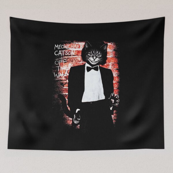 Item preview, Meowchael Catson Off The Wall Album Parody Funny Tuxedo Cat designed and sold by Off-Road-Zone.