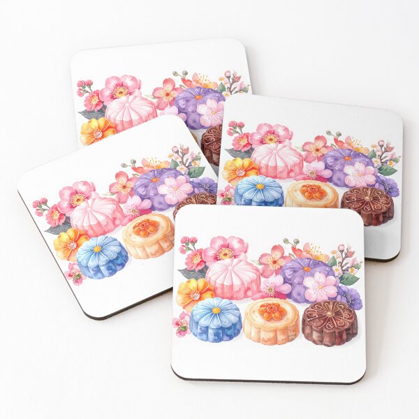 Item preview, Wagashi Sweets Watercolor Design designed and sold by BetweenForms.