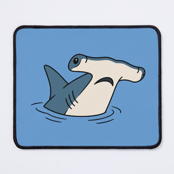 Item preview, Cute Hammerhead Shark in Water - Cartoon Illustration designed and sold by cladeart.