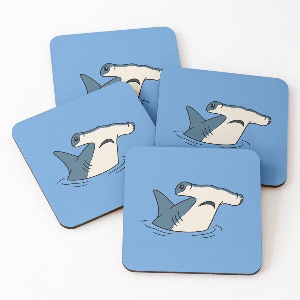 Item preview, Cute Hammerhead Shark in Water - Cartoon Illustration designed and sold by cladeart.