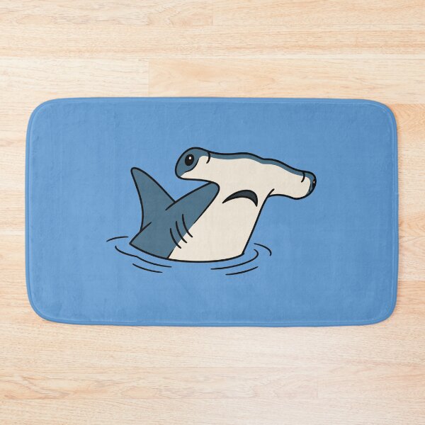 Item preview, Cute Hammerhead Shark in Water - Cartoon Illustration designed and sold by cladeart.