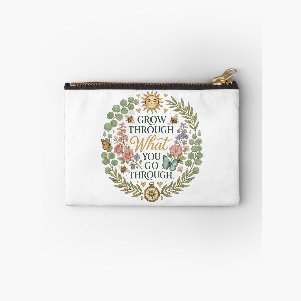 Item preview, Grow Through What You Go Through | Inspirational Motivational Quote Design | Mental Health & Self Growth Aesthetic | Positive Affirmation designed and sold by Softbear Atelier.