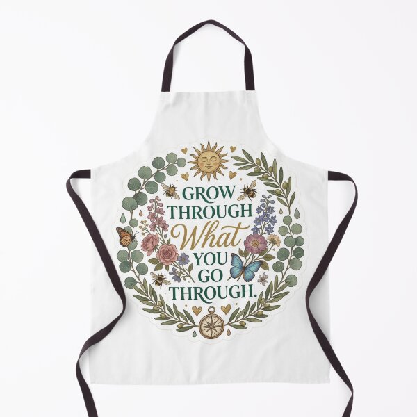 Item preview, Grow Through What You Go Through | Inspirational Motivational Quote Design | Mental Health & Self Growth Aesthetic | Positive Affirmation designed and sold by Softbear Atelier.