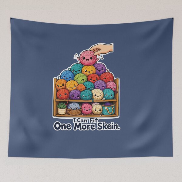 Item preview, I Can Fit One More Skein Funny Crochet designed and sold by SimplePoDesign.