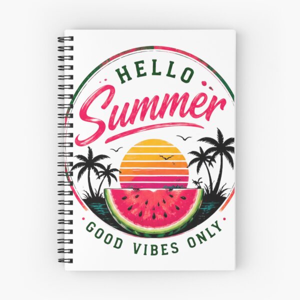 Item preview, Hello Summer Good Vibes Only Retro Beach Watermelon Graphic T-Shirt designed and sold by novaduman.