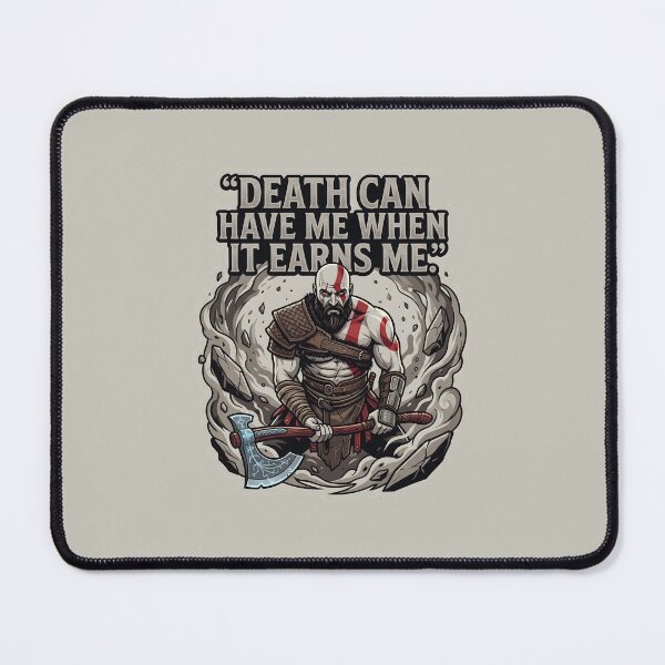 Item preview, Kratos - Death Can Have Me When It Earns Me Battleaxe Sticker designed and sold by Enea Kelo.