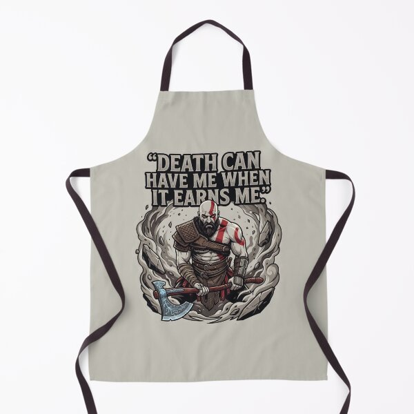 Item preview, Kratos - Death Can Have Me When It Earns Me Battleaxe Sticker designed and sold by Enea Kelo.