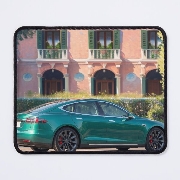 Item preview, Emerald Green Tesla Model S Italian Luxury Villa Art designed and sold by UmSkelig834.