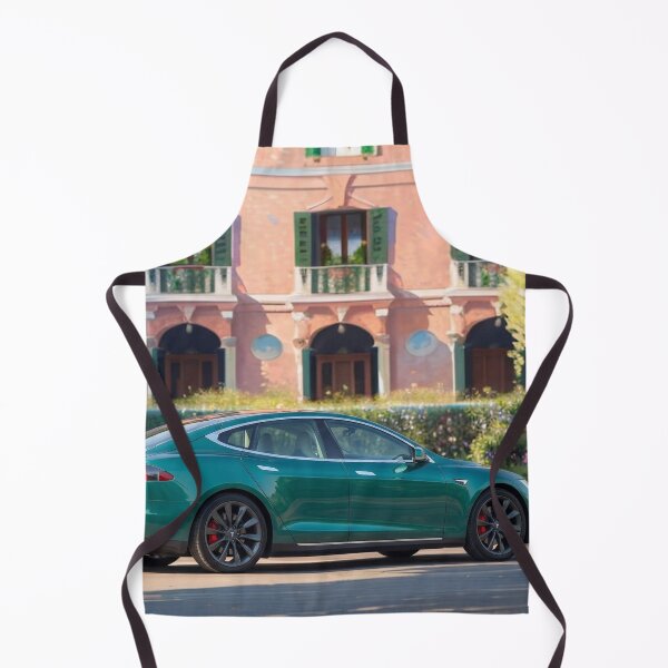 Item preview, Emerald Green Tesla Model S Italian Luxury Villa Art designed and sold by UmSkelig834.