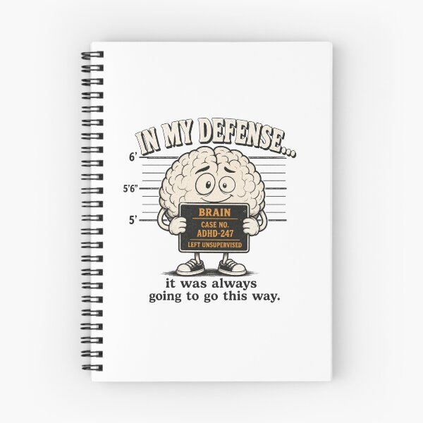 Item preview, My Defense Brain Unsupervised Mugshot ADHD Humor t-shirt  designed and sold by Mosidrip.