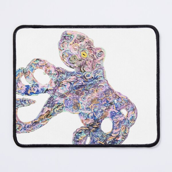 Item preview, Mixed media textured octopus painting designed and sold by Salted Clay.