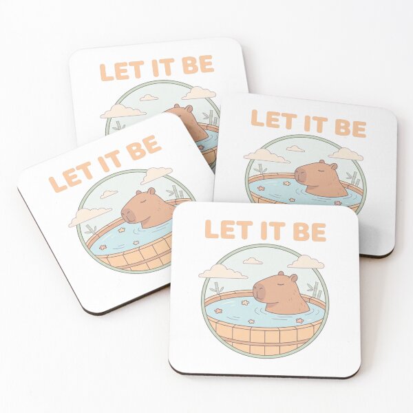 Item preview, Cute Capybara Hot Bath Lofi T-Shirt - Let It Be designed and sold by YourWearPulse.