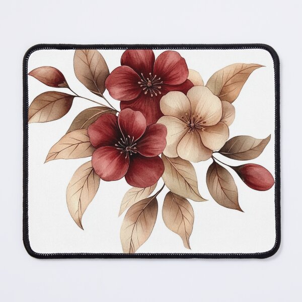 Item preview, Elegant Burgundy & Cream Watercolor Floral Bouquet Illustration designed and sold by LinaDesign Store.