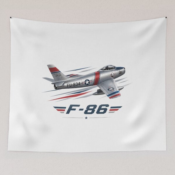 Item preview, Classic F-86 Sabre Fighter Jet Design designed and sold by Combat Skies.