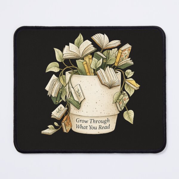 Item preview, Grow Through What You Read Vintage Book Plant Sticker designed and sold by Andreza NativeHue Oficial.