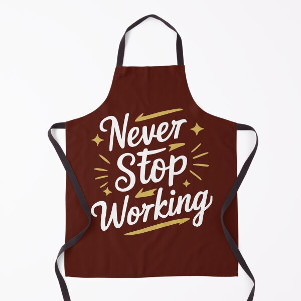 Item preview, Never Stop Working – Motivational Typography T-Shirt Design designed and sold by KRStyleClub.