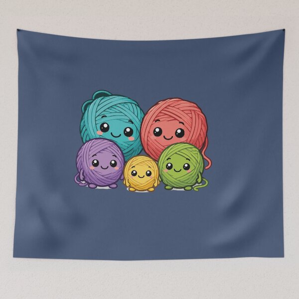 Item preview, Cute Kawaii Yarn Family Crochet designed and sold by SimplePoDesign.