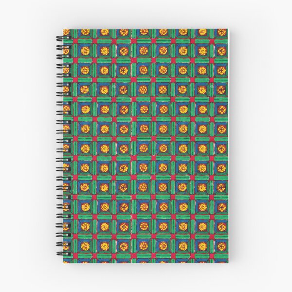 Item preview, Enhanced Pompeii Ancient Roman Mosaic Floral Grid designed and sold by Patterns 1920.