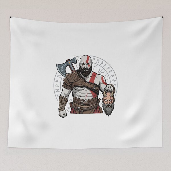 Item preview, Kratos Holding Mimir - The Smartest Man Alive designed and sold by Enea Kelo.