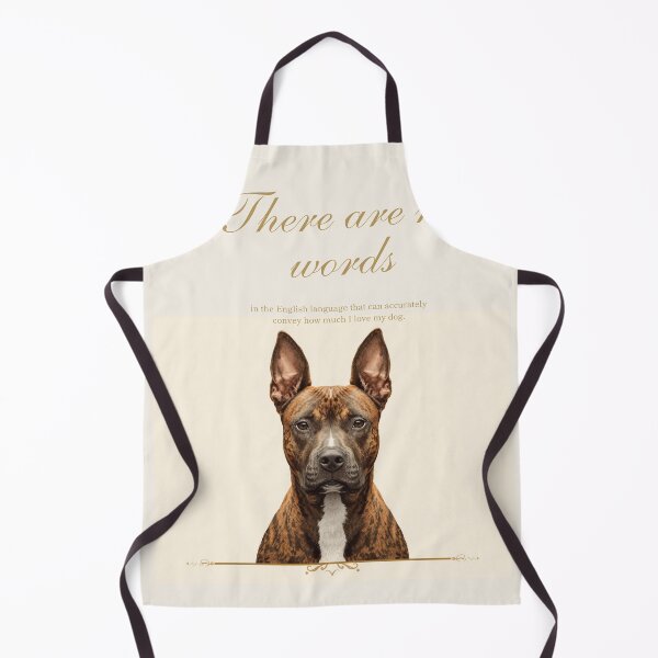 Item preview, "Brindle Dog Portrait Love Quote Print" designed and sold by WaggingTailsCo.