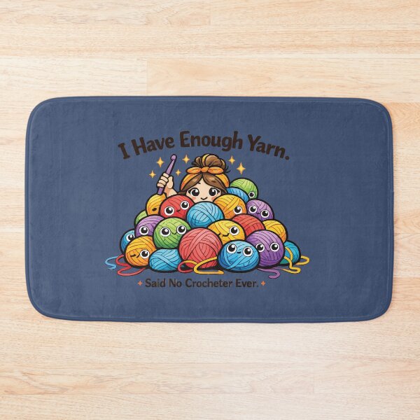 Item preview, I Have Enough Yarn Funny Crochet Lover designed and sold by SimplePoDesign.