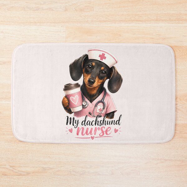 Item preview, My Dachshund Nurse Dog Holding Coffee Art designed and sold by MythicCotton.