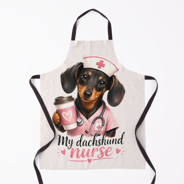 Item preview, My Dachshund Nurse Dog Holding Coffee Art designed and sold by MythicCotton.