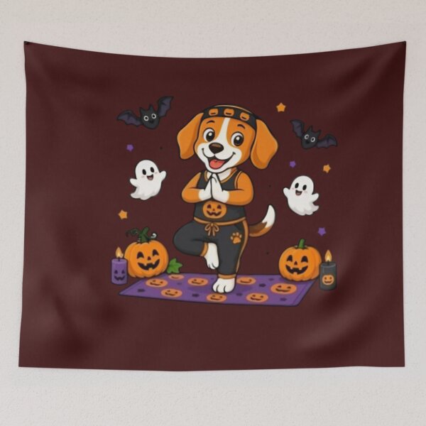 Item preview, Cute Yoga Dog Halloween Zen Puppy Spooky Season designed and sold by Kyilestore.