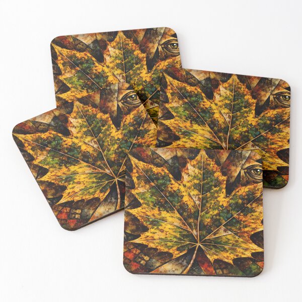 Item preview, Abstract Maple Leaf with Eyes designed and sold by cuprum.