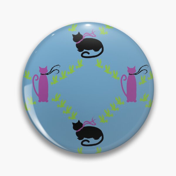 Item preview, Black & Purple Cozy Cats & Birds Diamonds on Blue designed and sold by Digitalmyth's Designs.