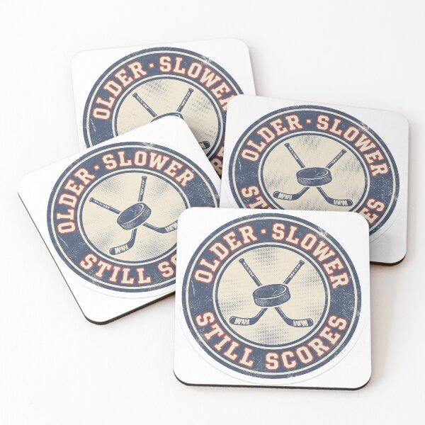 Item preview, Older Slower Still Scores Funny Vintage Hockey Humor for Older Players designed and sold by coldbrewinkco.