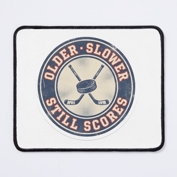 Item preview, Older Slower Still Scores Funny Vintage Hockey Humor for Older Players designed and sold by coldbrewinkco.