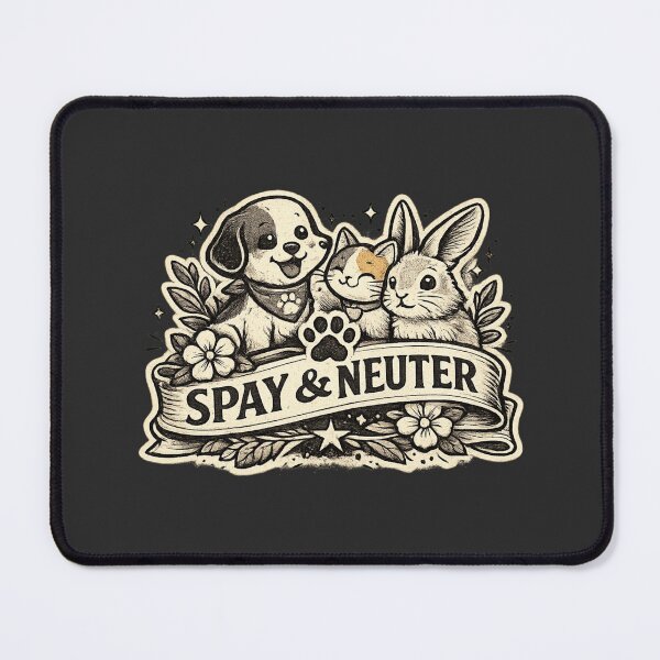 Item preview, Spay & Neuter Animal Rescue Vintage Illustration designed and sold by PunchDrop.