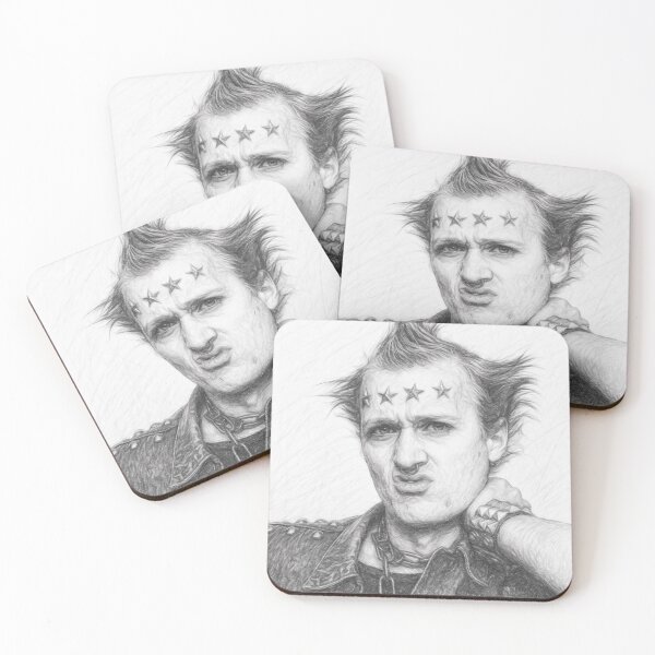 Item preview, Black and White Pencil Sketch of an Iconic 80s Punk Comedy Character designed and sold by Leon Woods Pencil Art.