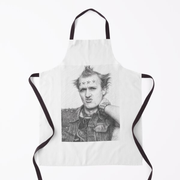 Item preview, Black and White Pencil Sketch of an Iconic 80s Punk Comedy Character designed and sold by Leon Woods Pencil Art.