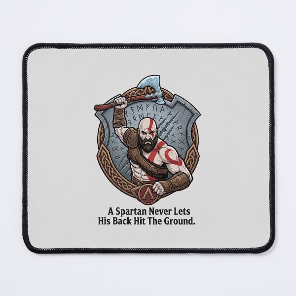 Item preview, Kratos - A Spartan Never Lets His Back Hit The Ground designed and sold by Enea Kelo.